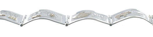Sterling Silver 12 KGF Link Bracelet NX11597
